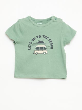 T-shirt a maniche corte in jersey di cotone