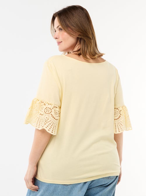 T-shirt a maniche corte in macramè - Kiabi