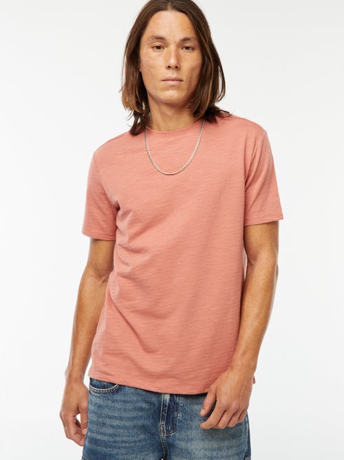 T-shirt a maniche corte in maglia fantasia - Kiabi