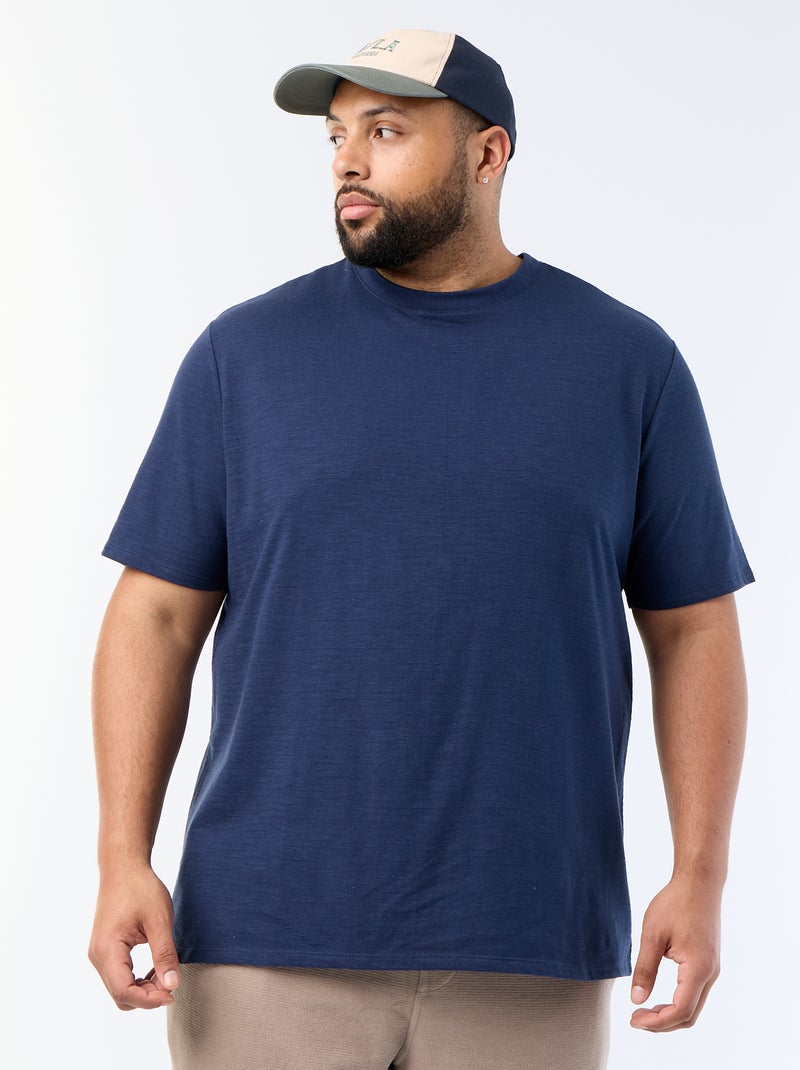 T-shirt a maniche corte in maglia jersey fantasia Nero - Kiabi