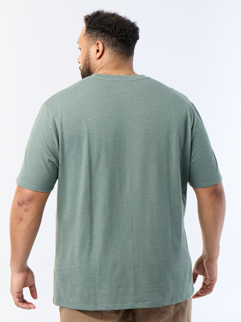 T-shirt a maniche corte in maglia jersey fantasia Verde - Kiabi