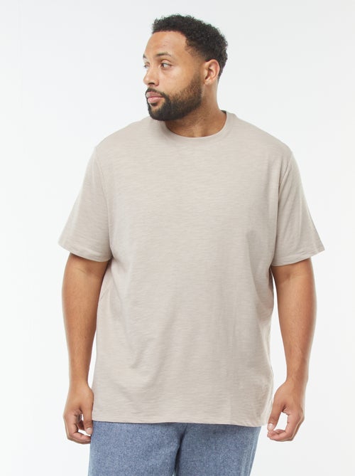 T-shirt a maniche corte in maglia testurizzata - Kiabi