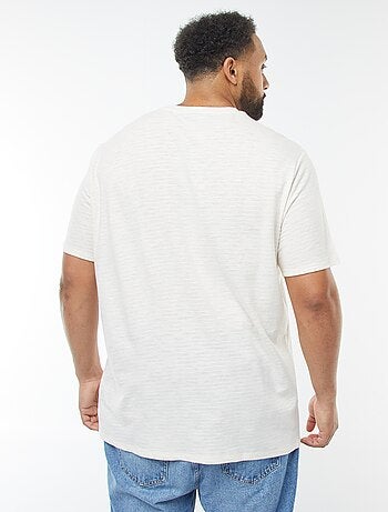 T-shirt a maniche corte in maglia testurizzata