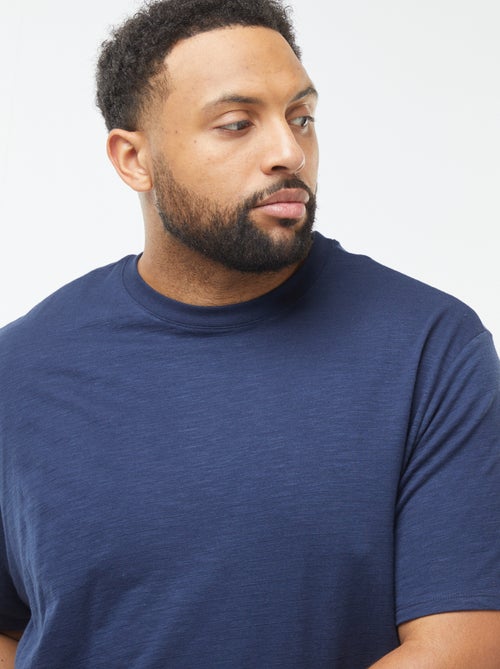 T-shirt a maniche corte in maglia testurizzata - Kiabi