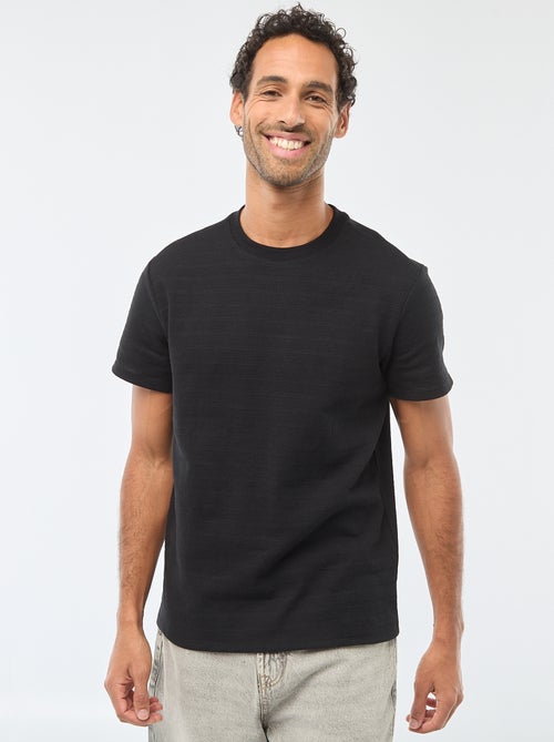 T-shirt a maniche corte in maglia waffle - Kiabi