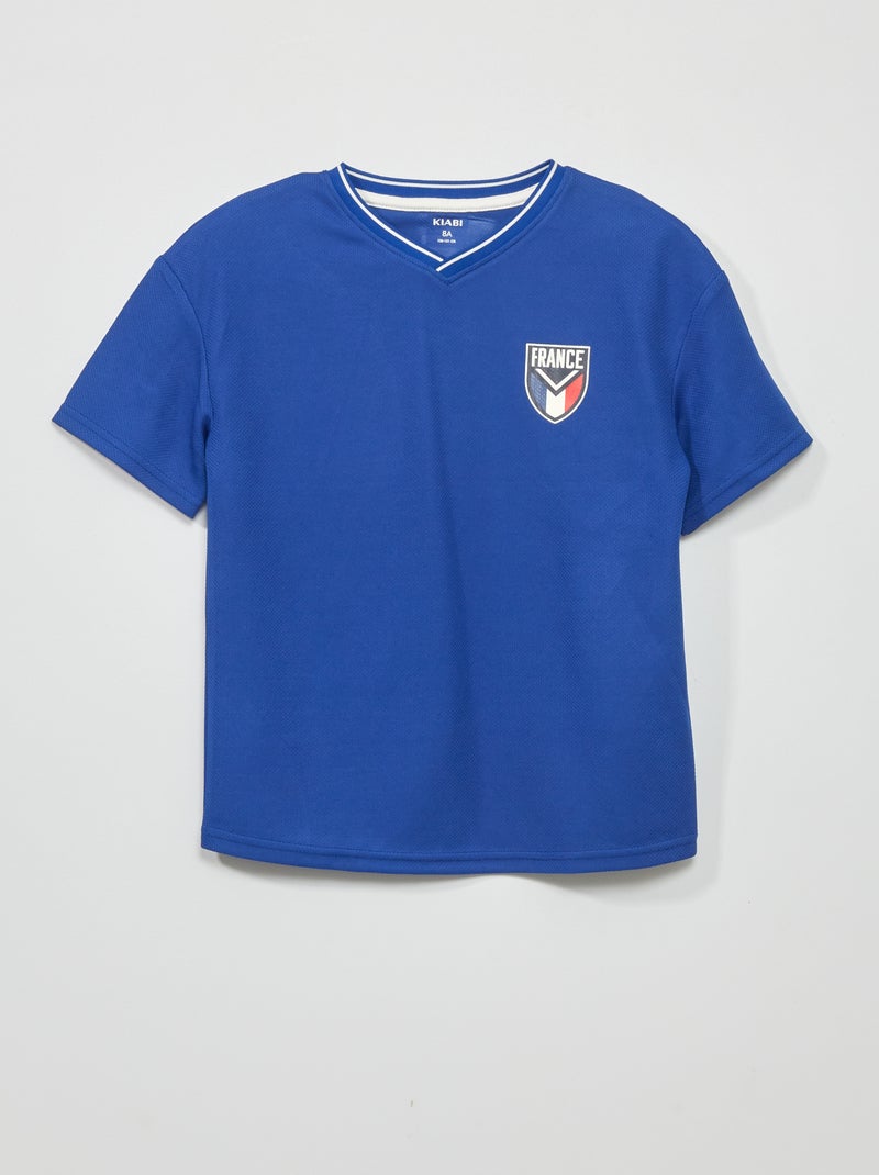 T-shirt a maniche corte in mesh BLU - Kiabi