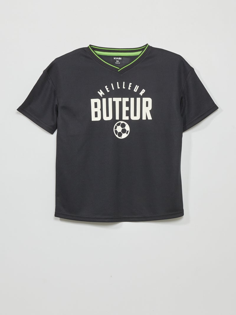 T-shirt a maniche corte in mesh NERO - Kiabi
