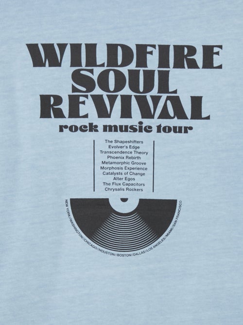 T-shirt a maniche corte in stile 'festival rock' - Kiabi