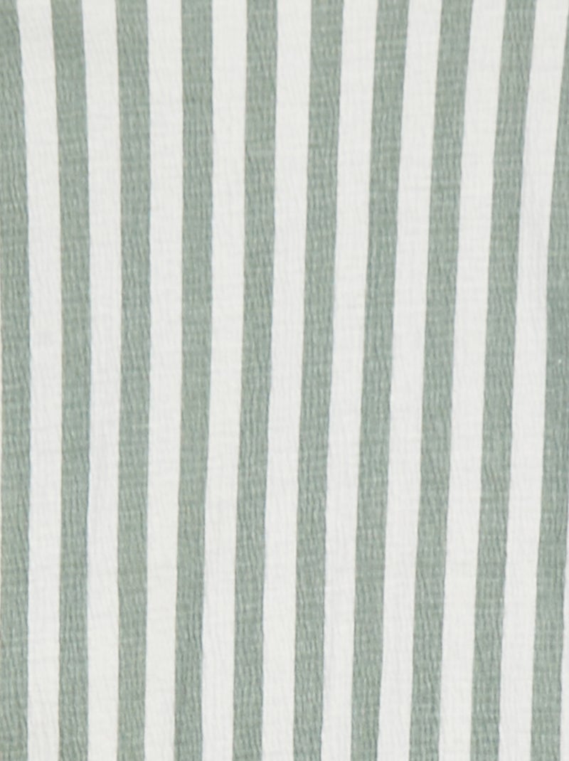 T-shirt a maniche corte in tessuto effetto crêpe KAKI - Kiabi