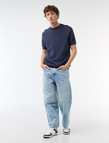 T-shirt a maniche corte in tessuto fantasia