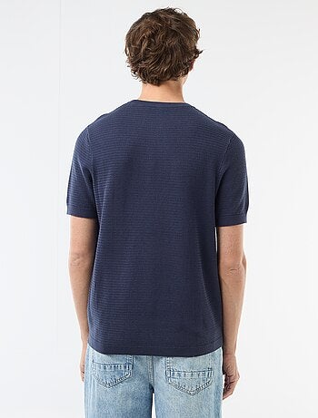 T-shirt a maniche corte in tessuto fantasia