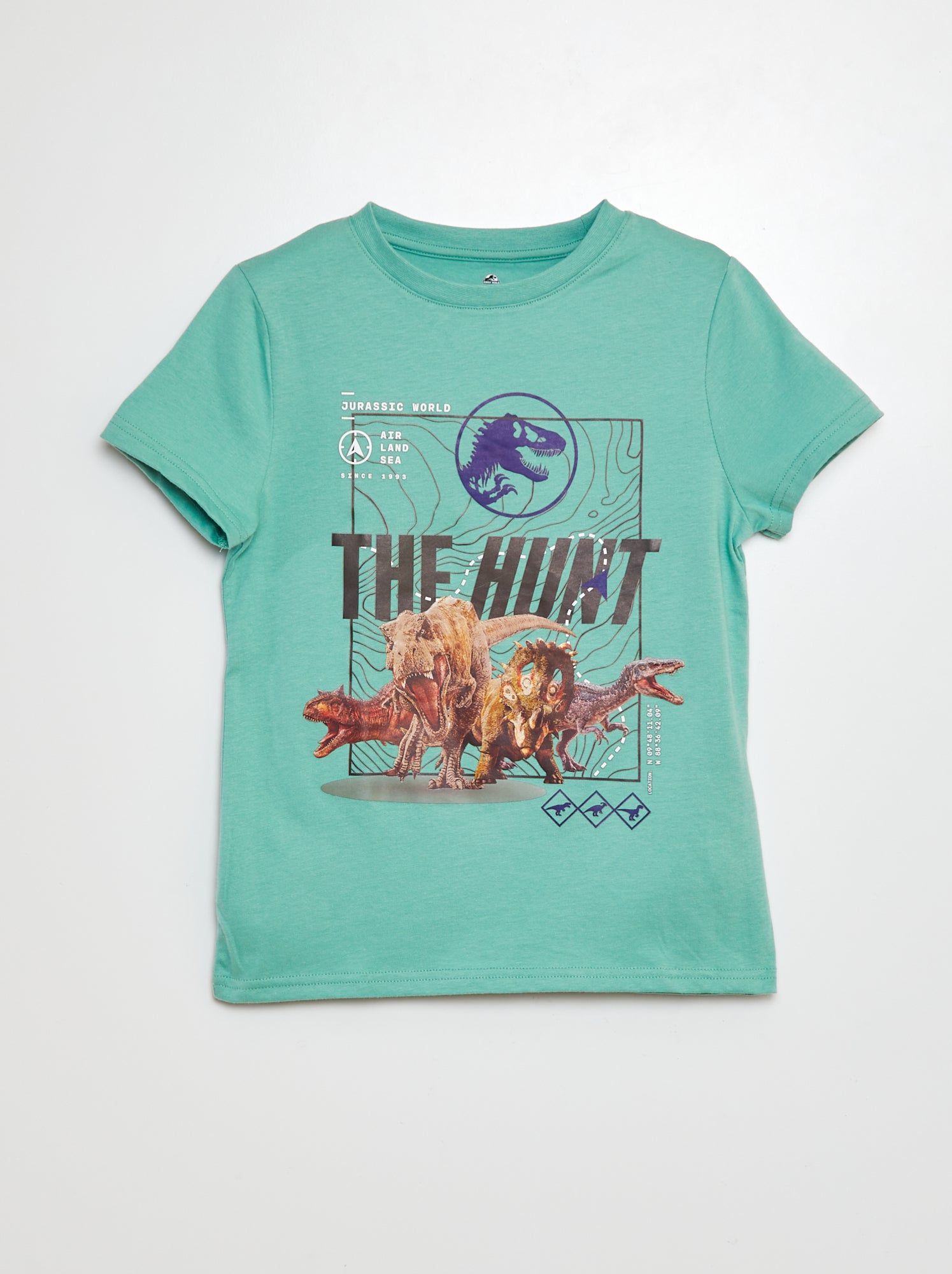 Koton T-Shirt Bambino Con Dinosauro - 100% Cotone, Colore Ecru, Taglia 6/7 Anni, Lavabile