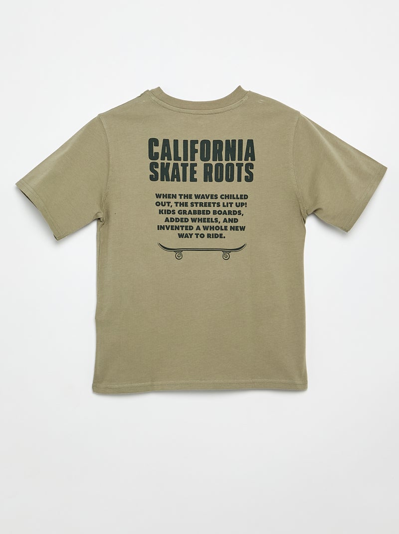 T-shirt a maniche corte Kaki - Kiabi