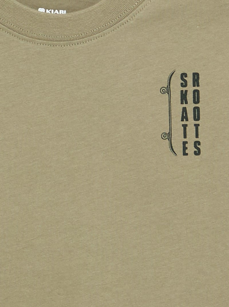 T-shirt a maniche corte Kaki - Kiabi