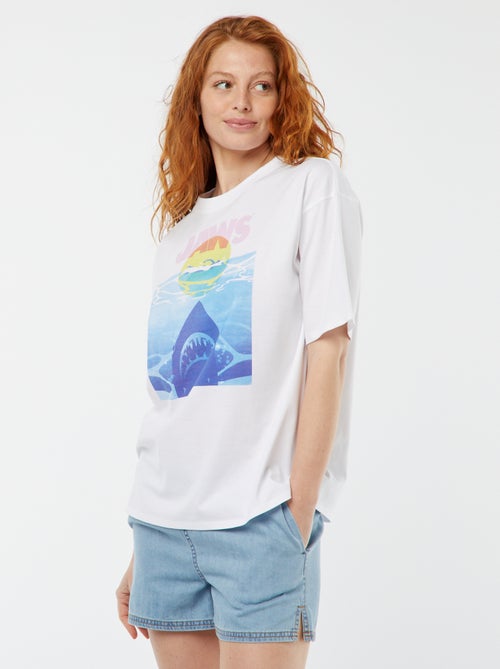 T-shirt a maniche corte 'Lo Squalo' - Kiabi