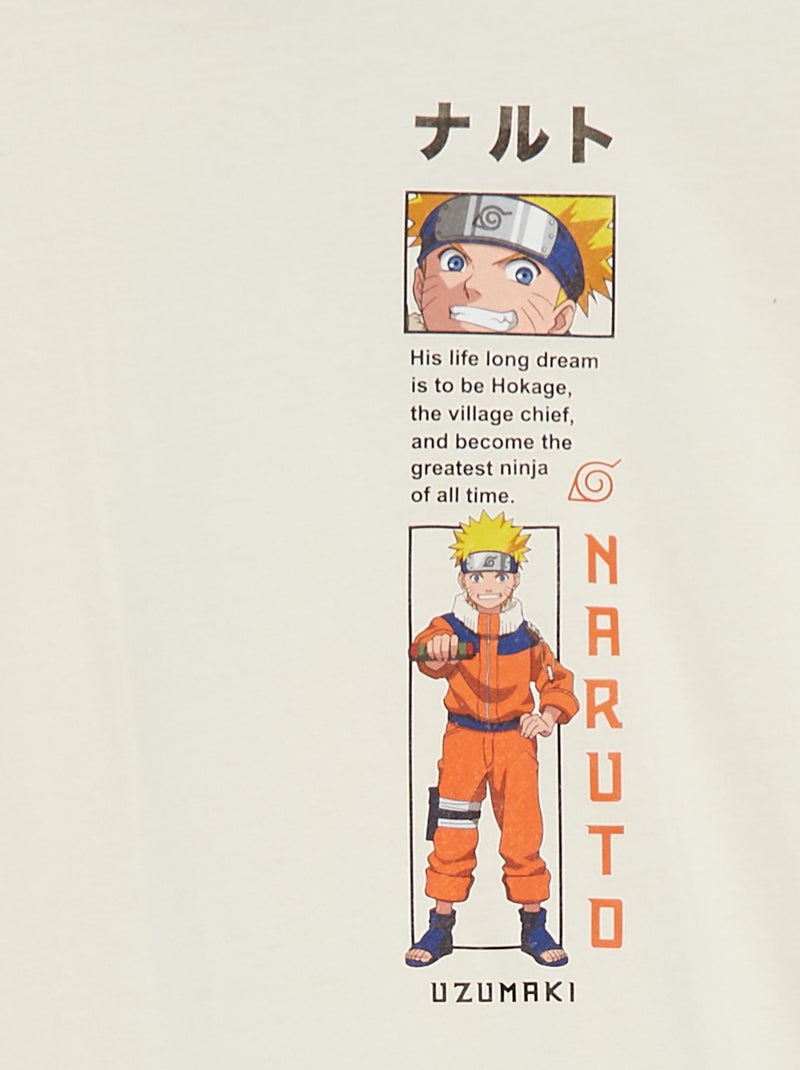 T-shirt a maniche corte 'Naruto' BIANCO - Kiabi