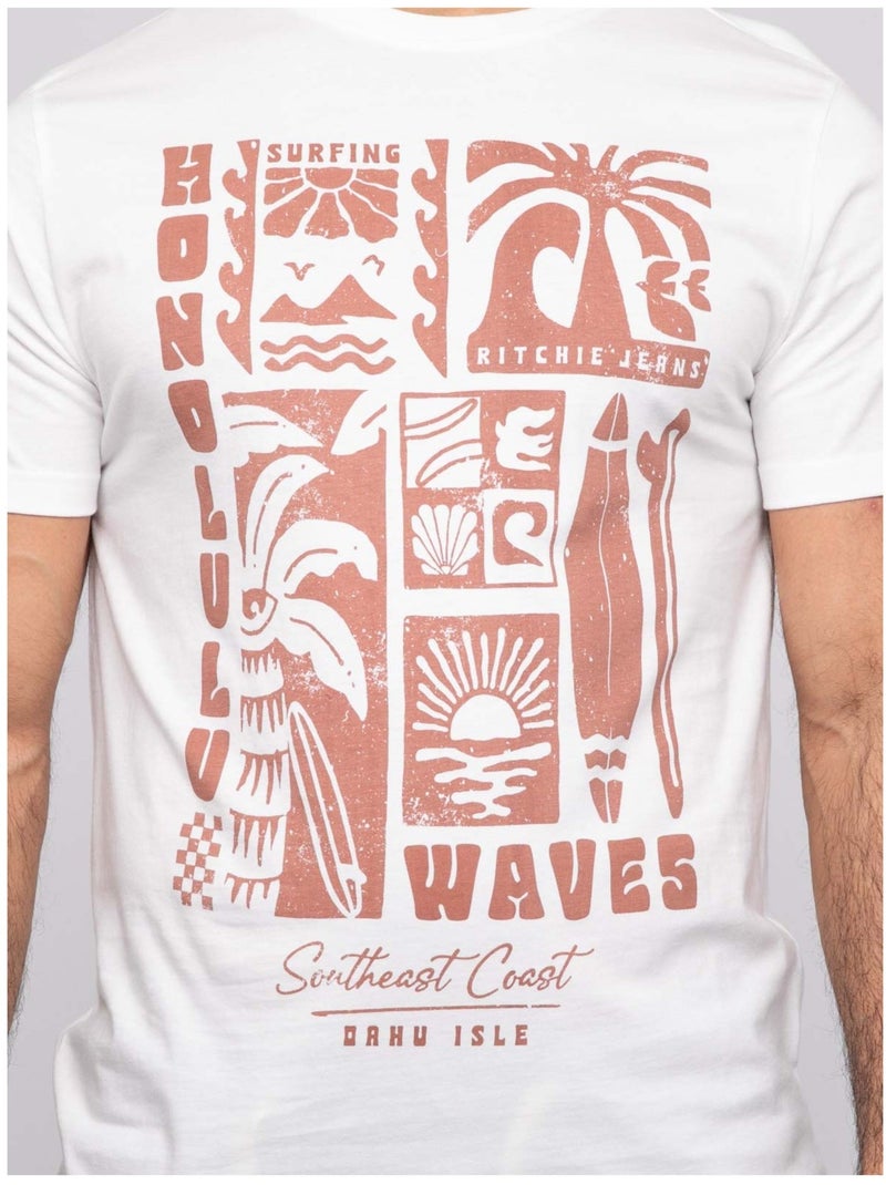 T-shirt a maniche corte NIRDANUB Ecru - Kiabi