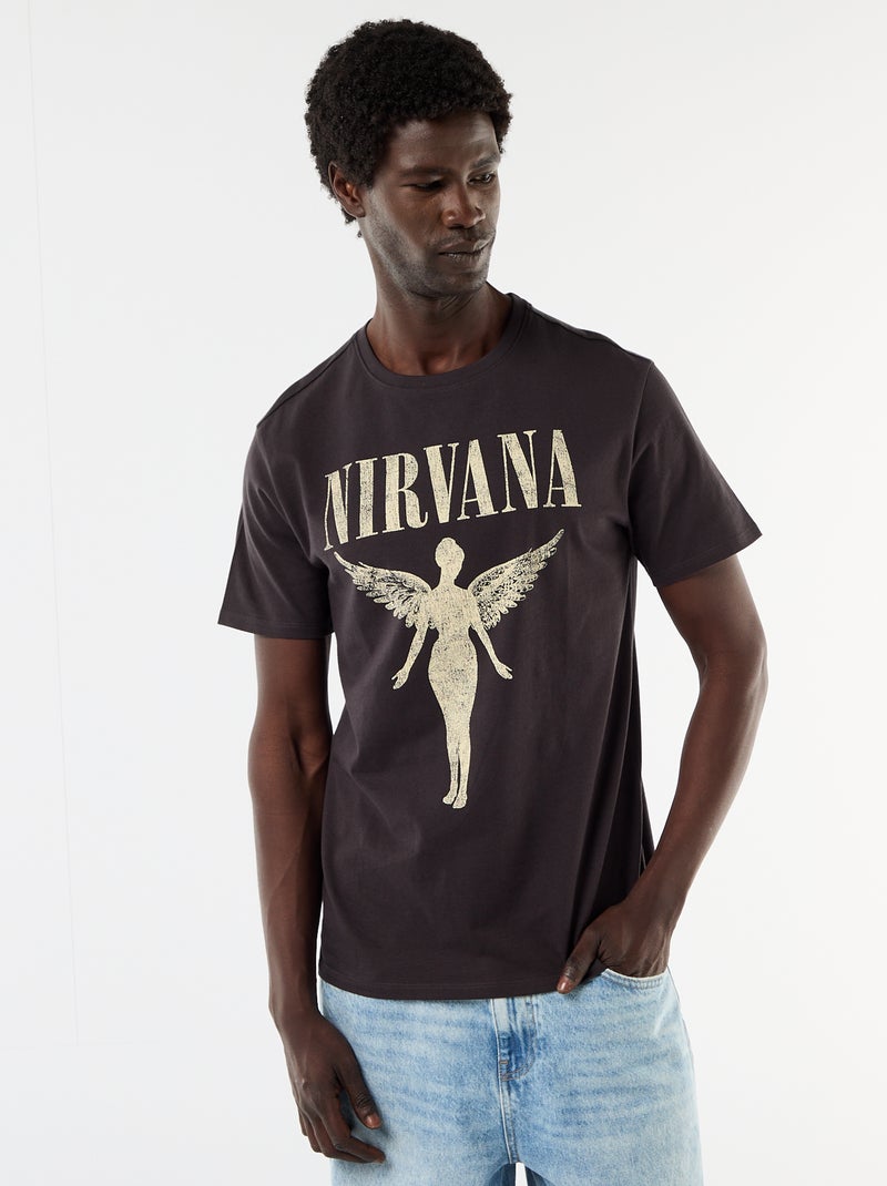 T-shirt a maniche corte 'Nirvana' Nero - Kiabi