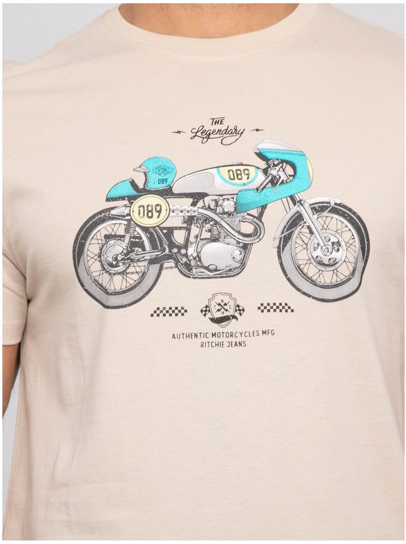 T-shirt a maniche corte NITRACOL Beige - Kiabi