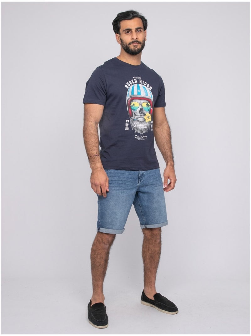 T-shirt a maniche corte NOLERIC Blu marino - Kiabi