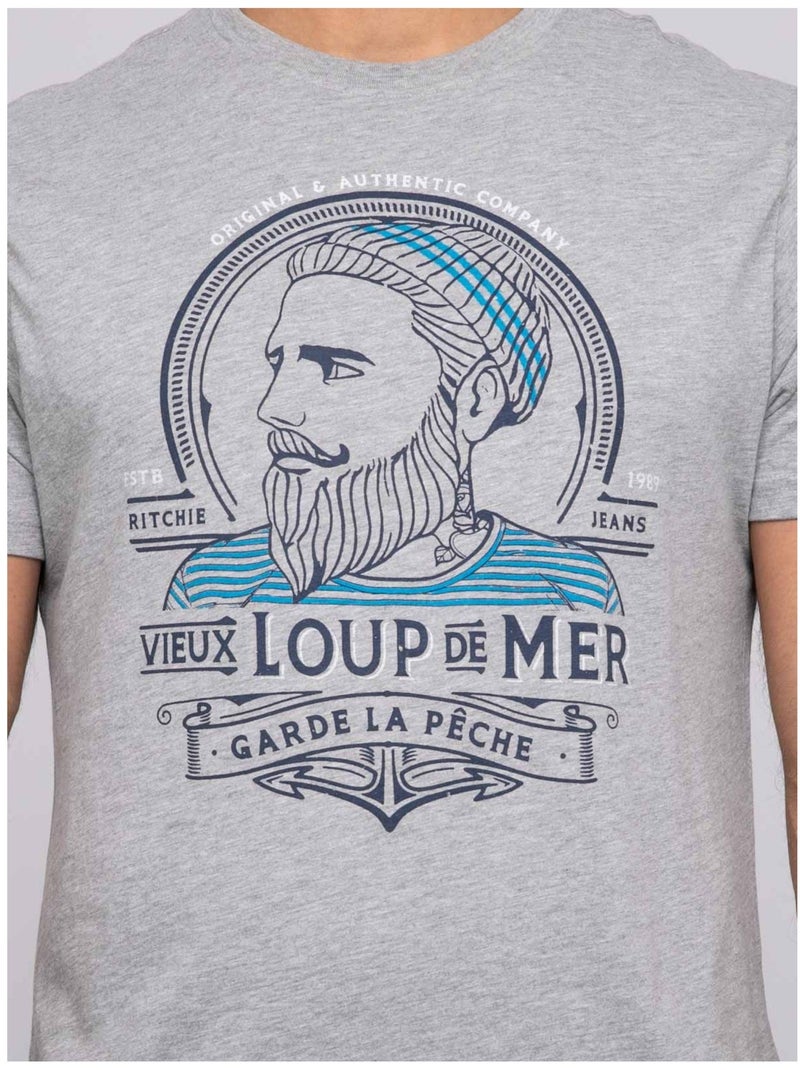 T-shirt a maniche corte NOTWIST Grigio melangiato - Kiabi