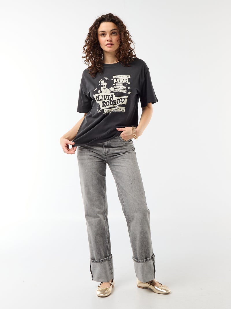 T-shirt a maniche corte 'Olivia Rodrigo' Nero - Kiabi