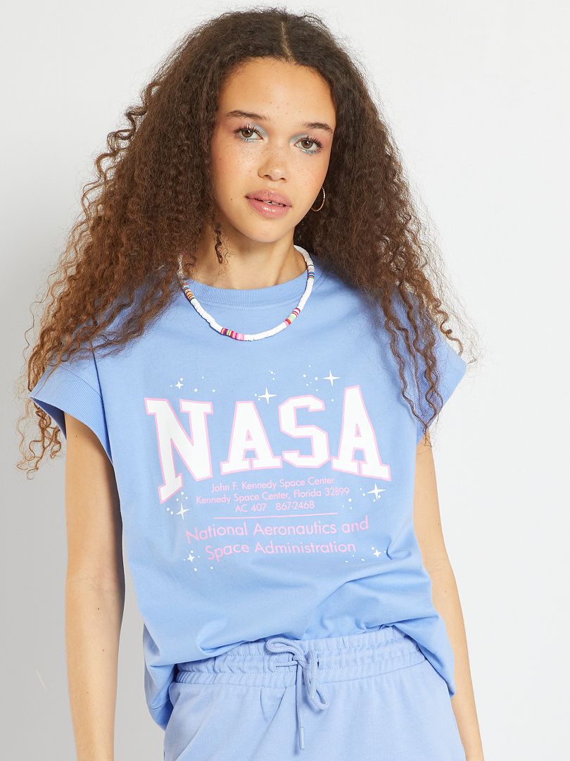 T-shirt a maniche corte oversize 'NASA' BLU - Kiabi