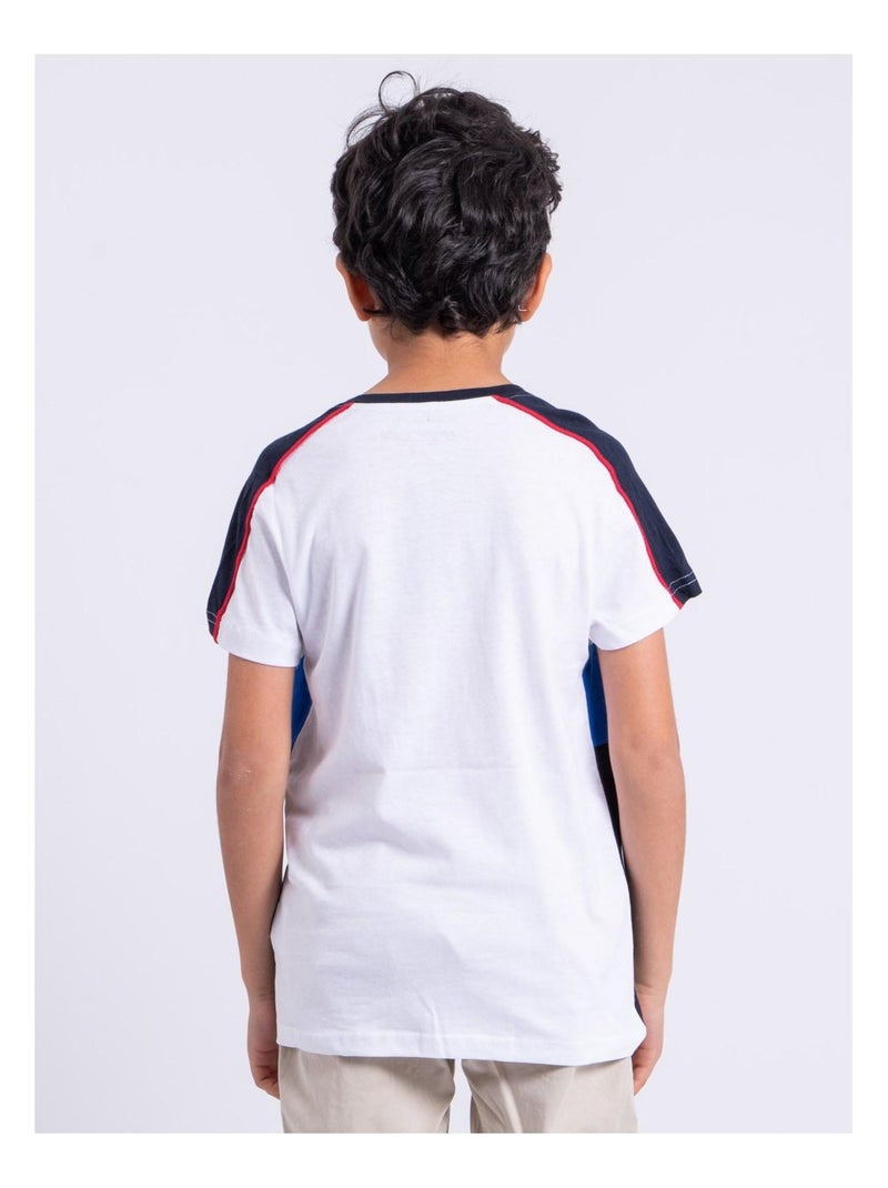 T-shirt a maniche corte puro cotone NABALIA-J Blu marino - Kiabi
