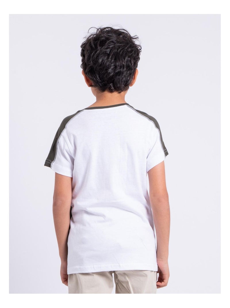 T-shirt a maniche corte puro cotone NABALIA-J Cachi - Kiabi