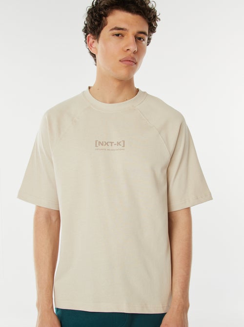 T-shirt a maniche corte raglan con stampa - Kiabi