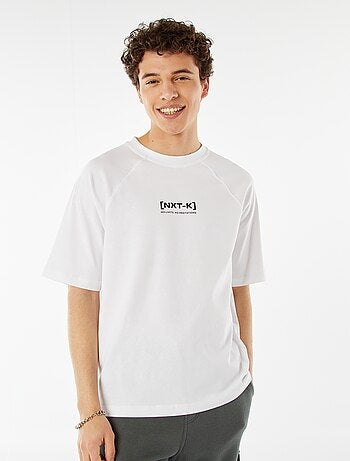 T-shirt a maniche corte raglan con stampa