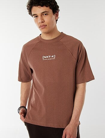 T-shirt a maniche corte raglan con stampa