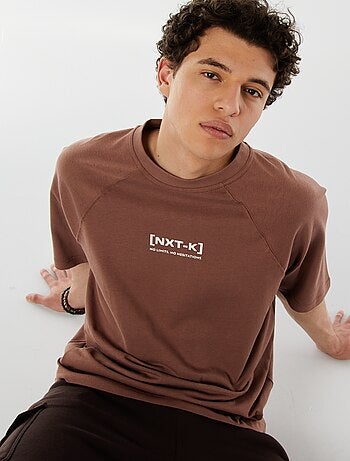 T-shirt a maniche corte raglan con stampa