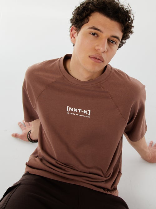 T-shirt a maniche corte raglan con stampa - Kiabi