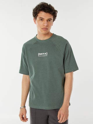 T-shirt a maniche corte raglan con stampa