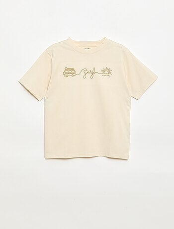T-shirt a maniche corte ricamata