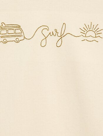 T-shirt a maniche corte ricamata