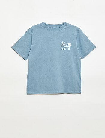 T-shirt a maniche corte ricamata