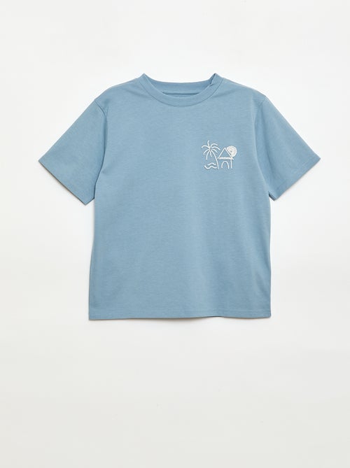 T-shirt a maniche corte ricamata - Kiabi