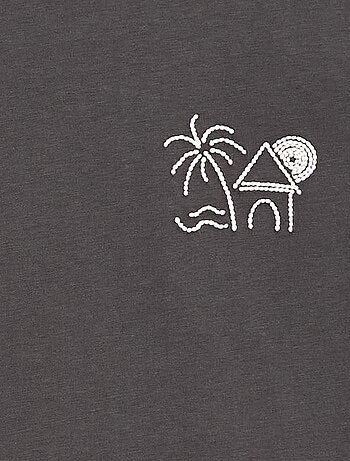 T-shirt a maniche corte ricamata