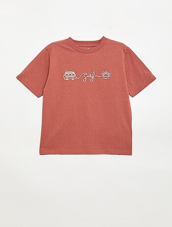 T-shirt a maniche corte ricamata