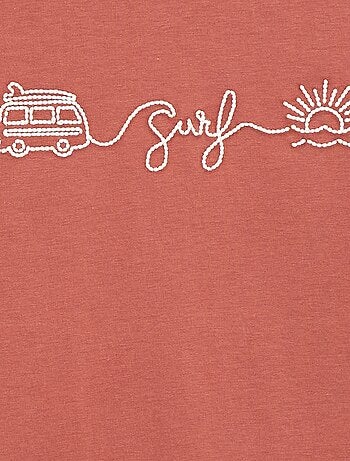 T-shirt a maniche corte ricamata