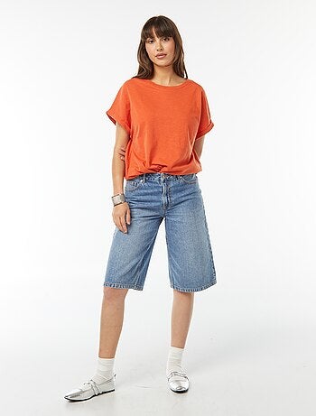 T-shirt a maniche corte risvoltate