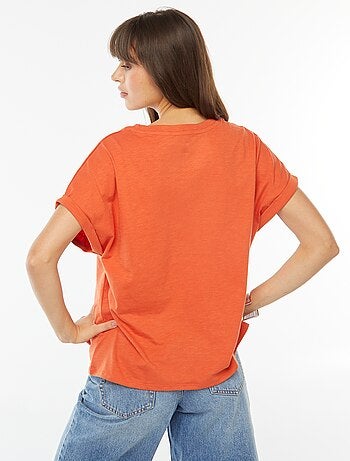 T-shirt a maniche corte risvoltate