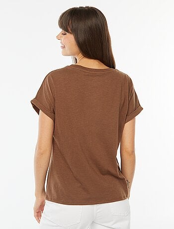 T-shirt a maniche corte risvoltate