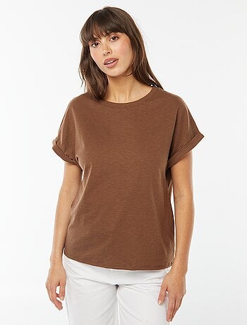 T-shirt a maniche corte risvoltate
