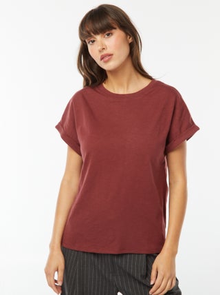 T-shirt a maniche corte risvoltate
