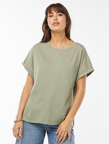T-shirt a maniche corte risvoltate