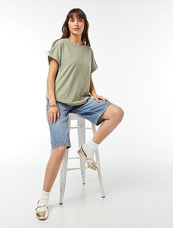 T-shirt a maniche corte risvoltate