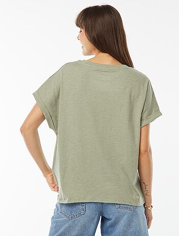 T-shirt a maniche corte risvoltate